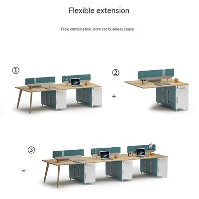 Muebles comerciales Moderno de madera sólida Escritorios y sillas para personal Estación de trabajo de finanzas