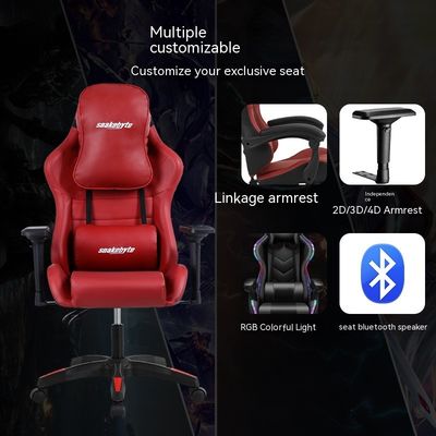 Silla de juego competitiva con ajuste de altura del respaldo completo y diseño ergonómico