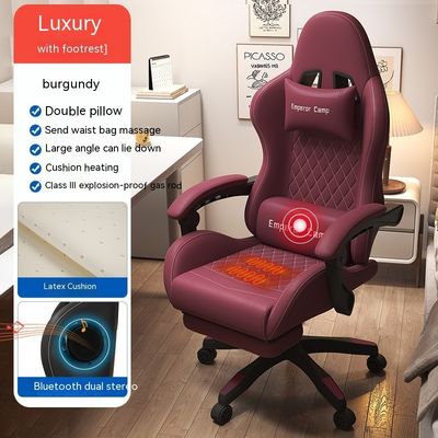 Silla de computadora de juegos de colores personalizados con elevación de inclinación y características de soporte atlético