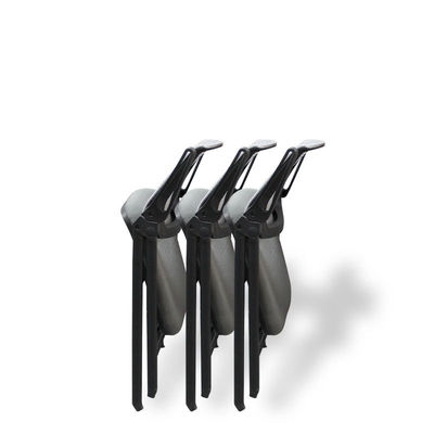 Silla de oficina de formación cómoda con manivela fija reclinada y diseño plegable