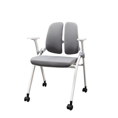 Silla de conferencias plegable de doble espalda ajustable con manivela fija para eventos corporativos