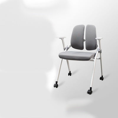 Silla de conferencias plegable de doble espalda ajustable con manivela fija para eventos corporativos