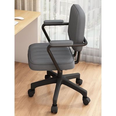 Silla de PC de estudio en casa de acabado marrón para sentarse cómodamente y ergonómicamente con los niños