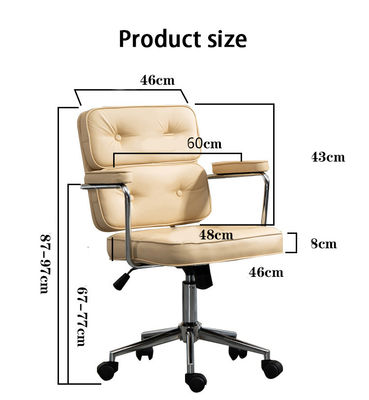 Silla de PC ergonómica de altura ajustable para apoyo de espalda cómodo y oficina en el hogar
