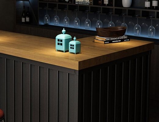Escritorio de recepción de hotel Vintage mostradores de caja de hierro hechos en estilo industrial americano