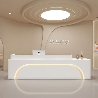 Escritorio de recepción multifuncional simple y moderno para el restaurante blanco de lujo