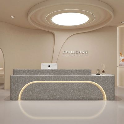Escritorio de recepción multifuncional simple y moderno para el restaurante blanco de lujo