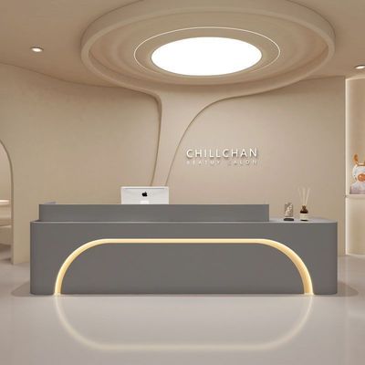 Escritorio de recepción multifuncional simple y moderno para el restaurante blanco de lujo