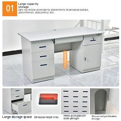 Escritorio y silla de acero espesado personalizable combinación con certificación ISO
