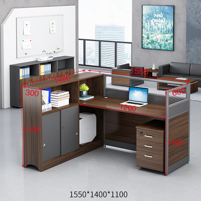 Combinación de escritorio y silla de oficina para personal certificado ISO9001/ISO14001 para 2 o 4 personas
