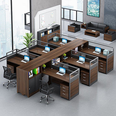 Combinación de escritorio y silla de oficina para personal certificado ISO9001/ISO14001 para 2 o 4 personas