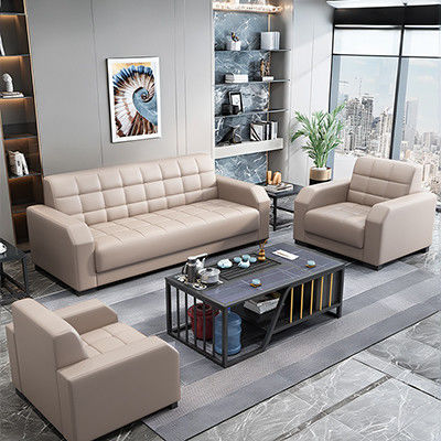 Muebles de oficina modernos Sofá de cuero personalizado Conjunto de estilo chino contemporáneo 2 conjuntos