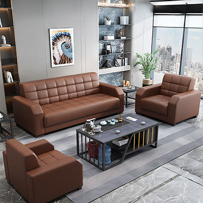 Muebles de oficina modernos Sofá de cuero personalizado Conjunto de estilo chino contemporáneo 2 conjuntos