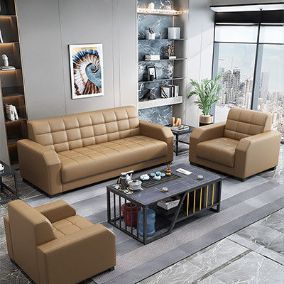 Muebles de oficina modernos Sofá de cuero personalizado Conjunto de estilo chino contemporáneo 2 conjuntos