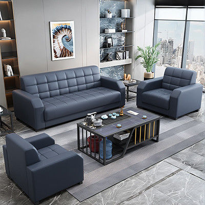 Muebles de oficina modernos Sofá de cuero personalizado Conjunto de estilo chino contemporáneo 2 conjuntos