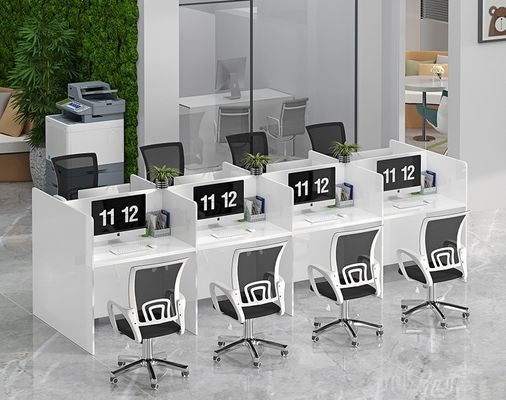 Muebles de oficina de espacio privado moderno Estación de trabajo con escritorio y sillas extensibles