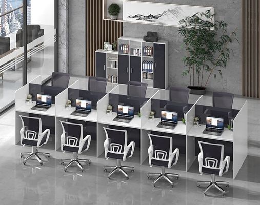 Muebles de oficina de espacio privado moderno Estación de trabajo con escritorio y sillas extensibles