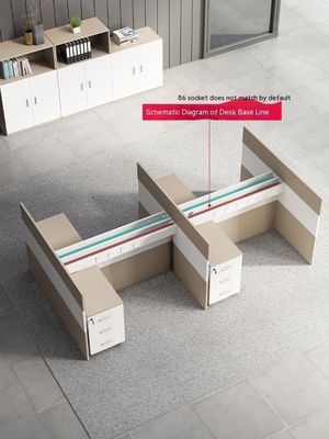 Supervisor de muebles de oficina certificado ISO Escritorio y silla de personal Conjunto para equipo de 4 personas