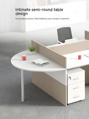 Supervisor de muebles de oficina certificado ISO Escritorio y silla de personal Conjunto para equipo de 4 personas