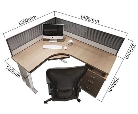 Plantilla modular de computadora de oficina Cubicle Estación de trabajo para 2 4 6 Personas Diseño de escritorio