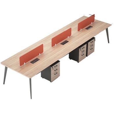 Combinación de muebles de oficina extensibles para cuatro posiciones artificiales en diseño moderno