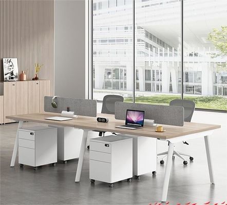 Combinación de muebles de oficina Simple Moderno 4 6 Asiento artificial Mesa Asiento de tarjeta de pantalla