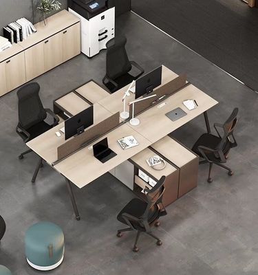 Muebles de oficina Finanzas Combinación de escritorio y silla Estación de trabajo personalizable para el personal