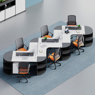 Muebles de oficina comerciales modernos Estación de trabajo de partición de cubicle modular personalizable