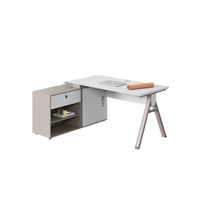 Diseño moderno extensible Luz de oficina de lujo Combinación de escritorio y silla para 2-4 personas