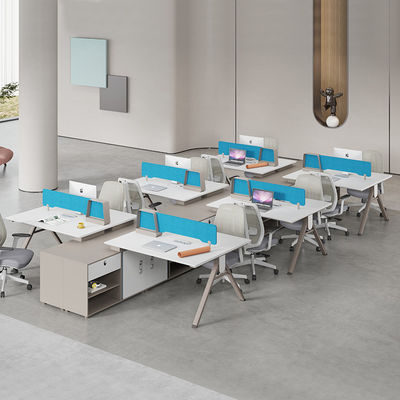 Diseño moderno extensible Luz de oficina de lujo Combinación de escritorio y silla para 2-4 personas