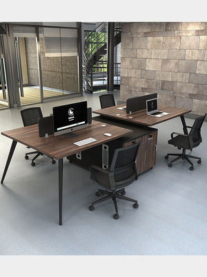 Estación de trabajo combinada de escritorio y silla de 4-6 personas personalizable para locales comerciales