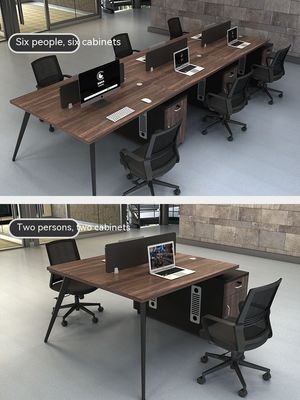 Estación de trabajo combinada de escritorio y silla de 4-6 personas personalizable para locales comerciales