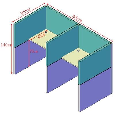 Edificio de oficinas Muebles de oficina modulares Conjunto para la oficina de trabajo y el envío de correos