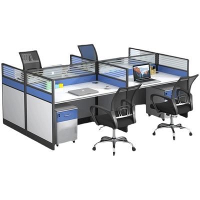 Estación de trabajo de oficina simple Combinación de silla de escritorio y partición para la productividad