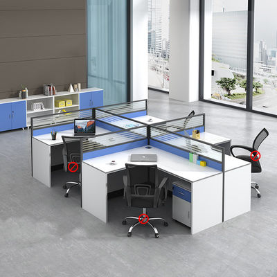 Estación de trabajo de oficina simple Combinación de silla de escritorio y partición para la productividad