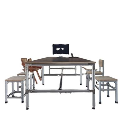 Mesa de conferencias Rectangular estilo de madera sólida Oficina comercial Estación de trabajo de escritorio de computadora