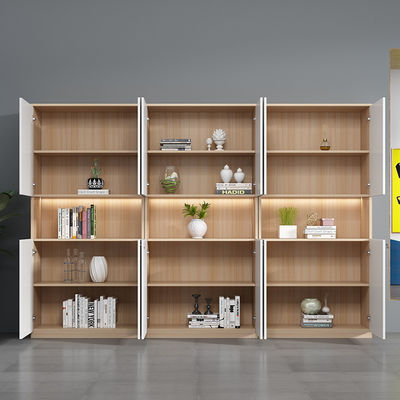 Estante de libros de madera sólida ajustable para muebles de oficina y almacenamiento de archivos