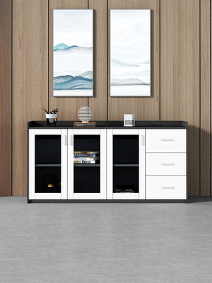 Cabinetes de almacenamiento de oficina de madera de diseño minimalista para empresas