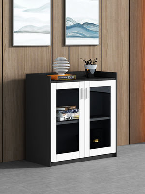 Cabinetes de almacenamiento de oficina de madera de diseño minimalista para empresas