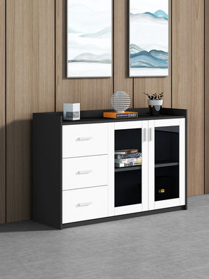 Cabinetes de almacenamiento de oficina de madera de diseño minimalista para empresas