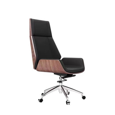 Silla de oficina clásica de cuero de PU Silla de PC para oficina de ventas de una sola parada Silla reclinable 3 Embalaje de correo