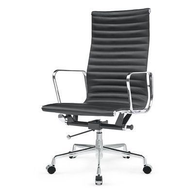 Diseño moderno silla de oficina ejecutiva de espalda alta con cuero técnico y algodón blando