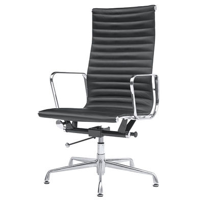 Diseño moderno silla de oficina ejecutiva de espalda alta con cuero técnico y algodón blando