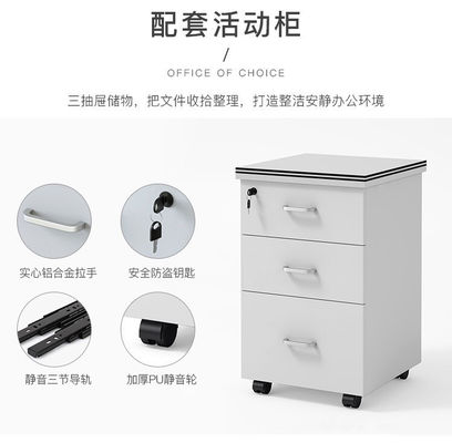 Cabello recto Personal de oficina Mesa de trabajo y combinación de silla para escritorio de pantalla
