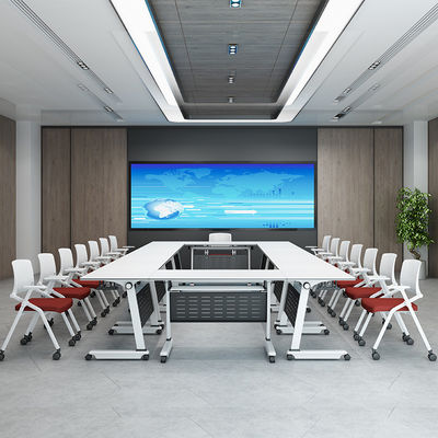 General Movable Splicing Plegable Mesa de entrenamiento con ruedas Flip Long Table Enseñanza Combinación de muebles de oficina