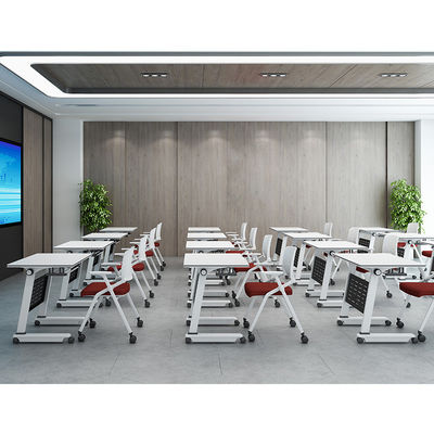 General Movable Splicing Plegable Mesa de entrenamiento con ruedas Flip Long Table Enseñanza Combinación de muebles de oficina