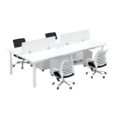 Color personalizable Moderno de madera de suelo Escritorio de personal para varias personas con muebles de gabinete de archivos