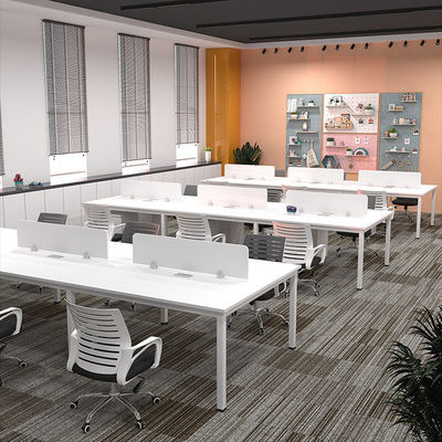Color personalizable Moderno de madera de suelo Escritorio de personal para varias personas con muebles de gabinete de archivos