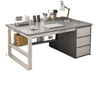 Muebles de oficina simples y modernos Dormitorio de madera de hierro Escritorio de trabajo para oficinas en el hogar
