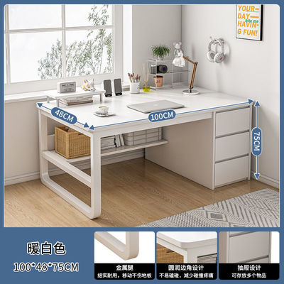 Muebles de oficina simples y modernos Dormitorio de madera de hierro Escritorio de trabajo para oficinas en el hogar